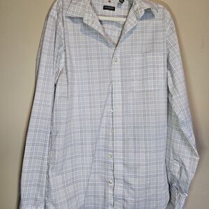 Van Heusen Light Blue Plaid Button Down Shirt